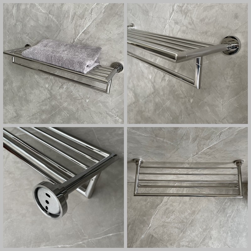25.7 Inch Bathroom Towel Racks Shelf Home Bath Accessory Set Wall Mounted