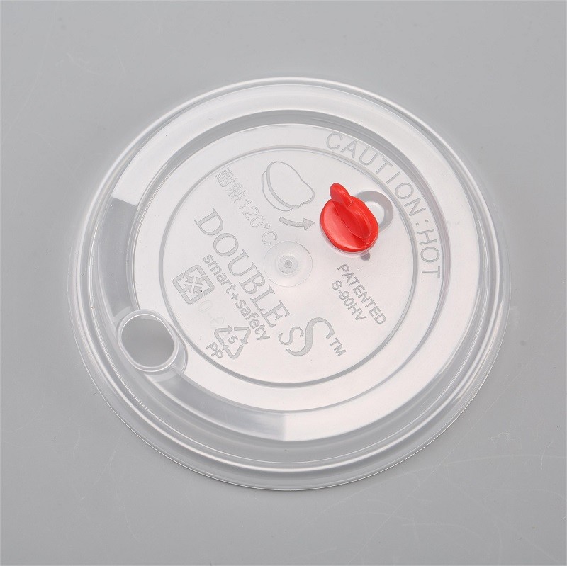 Wholesale White Black Take Away Disposable Coffee Cup Cover Blister PS PP PET Cup Lid