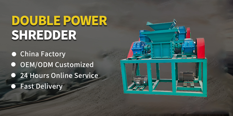 Construction Works High Safety Level Double Shaft Metal Scrap Shredder for Plastic