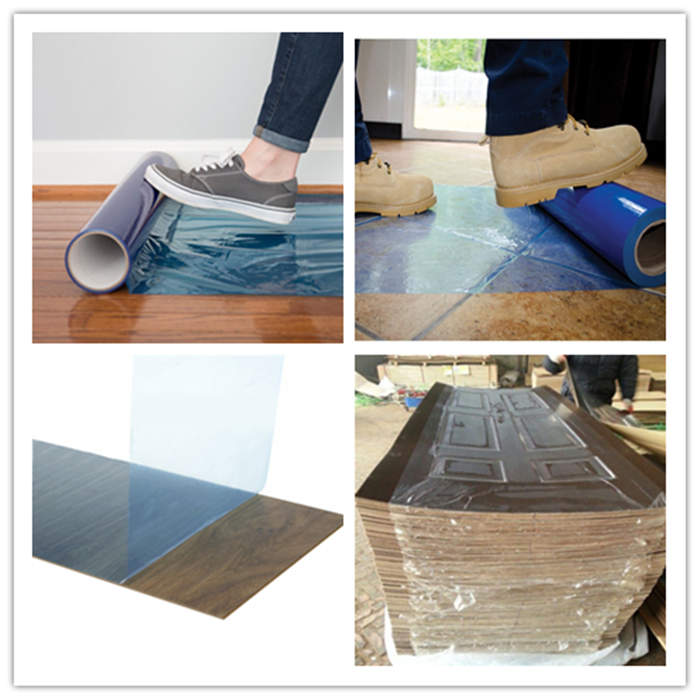 24inch Floor Protection Film 100m White Logo Printing Anti Scratch