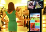 58 inch color standing led tv display coffee machine , digital advertising