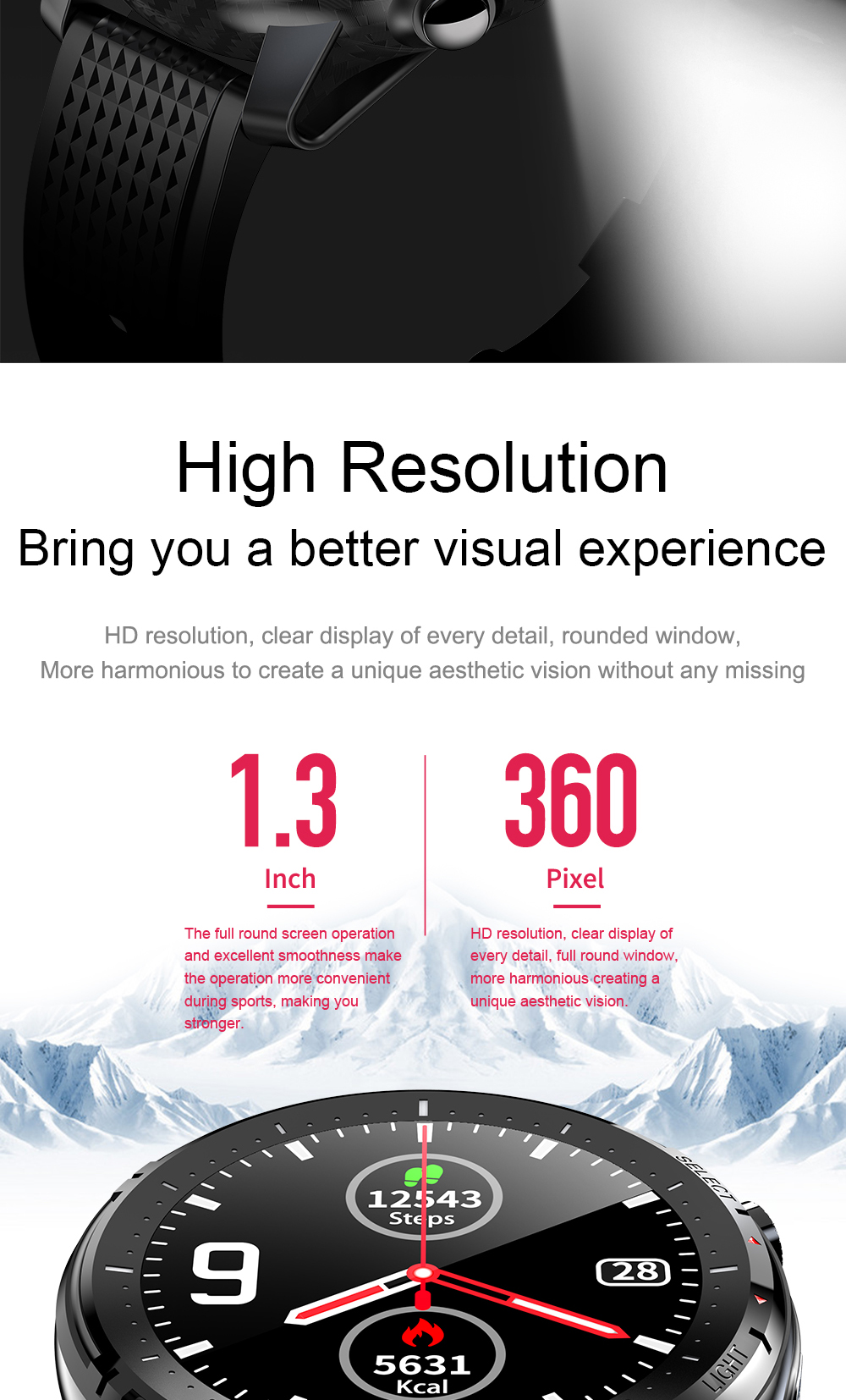 Temperature Smart Band L15 Watch Heart Rate Blood Pressure Monitor Cicret Bracelet Phone