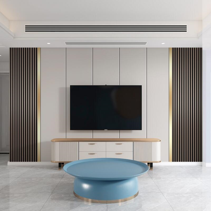 Customize Size TV Stand Modern Design Wall Unit for Luxury Home Furniture in Apartment