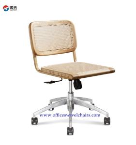 China 22'' PP Home Executive Lounge Chair Rattan Swivel Office Chair 70cm Back 360 Degree wholesale