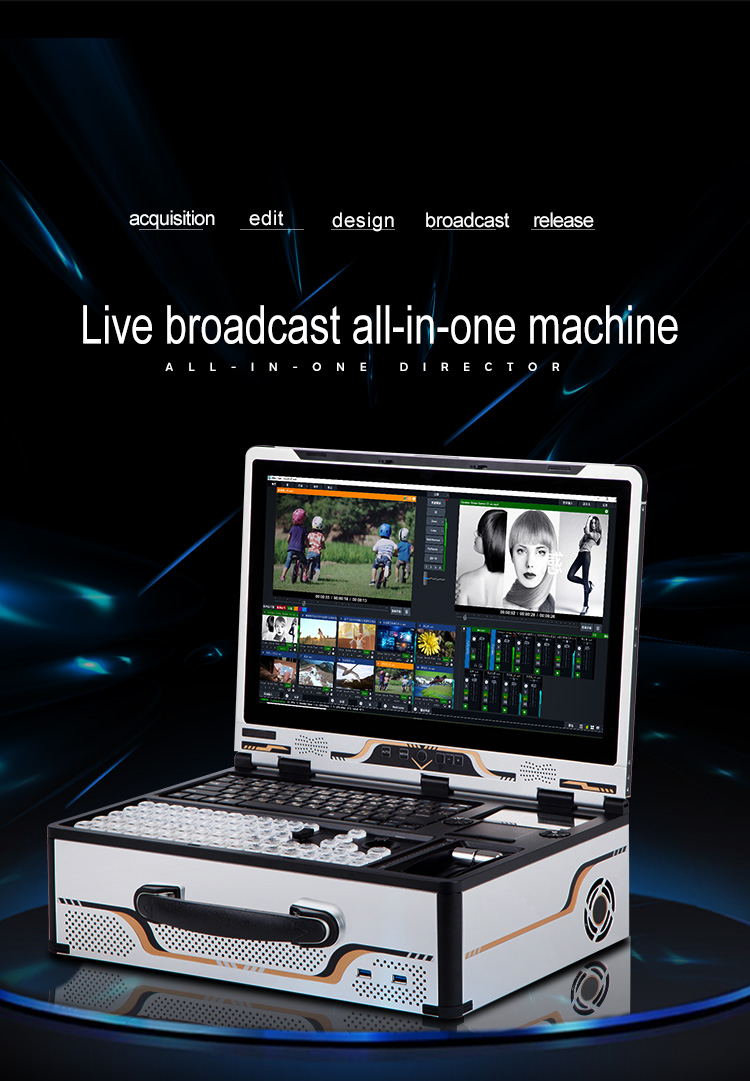 VMIX 17.3 Inch Screen Size Live Streaming Broadcast Equipment for Facebook Tiktok YouTube