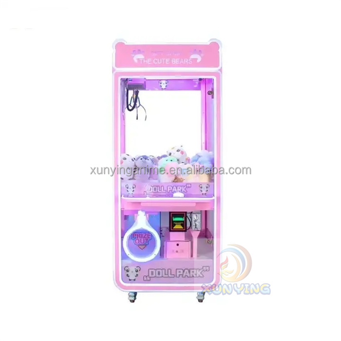 Customized Coin Operated Toy Vending Arcade Doll Claw Machine with Bill Acceptor