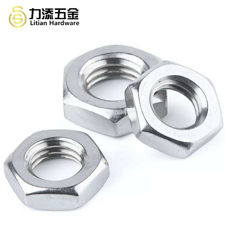 Polishing Metal Hex Nut Thin Nut Stress Relieving DIN934 GB52 DIN963