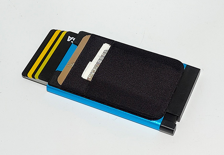 Travelers' Anti-Rfid Aluminum Alloy Credit Card Holder Slim Wallet for Men and Women