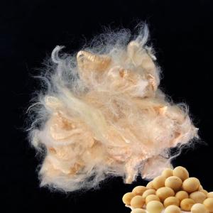 China Anti Ultraviolet Natural Soybean Protein Fiber Whiteness 52% For Filling wholesale