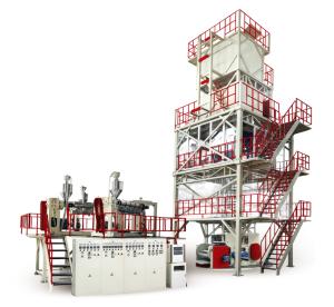 China 700-1200 Twisting Resistant Plastic Film Blowing Machine POF Heat Shrink 30-60 Ton wholesale