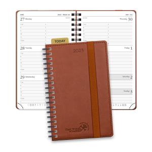 China OEM Small Size 6.75x4.25in Daily Weekly Planner 2023 2024 Diary Wire O Binding wholesale