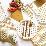 Disposable Gold Party Plates And Cups
