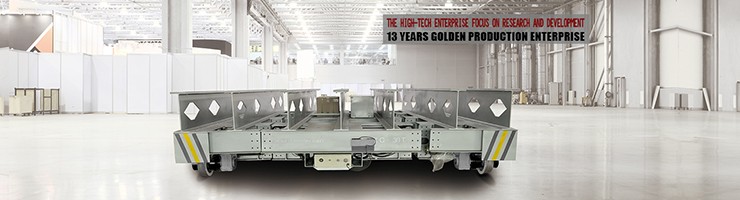 Metal Handing Battery Transfer Cart Battery Steerable Transfer Bogie On Rail