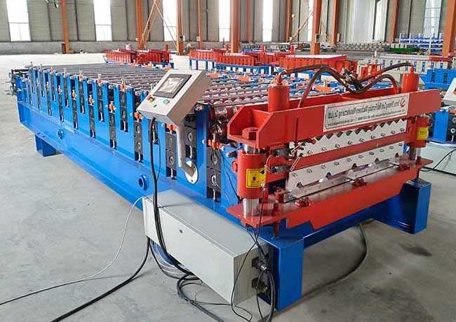 trapezoidal and corrugated roof Wall Sheet Double Layer Roll Forming Machine for metal roofing