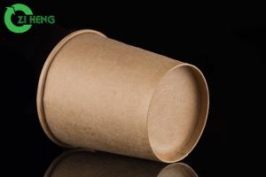 China Retain heat and vent moisture food grade kraft paper eco friendly 350ml soup cup wholesale