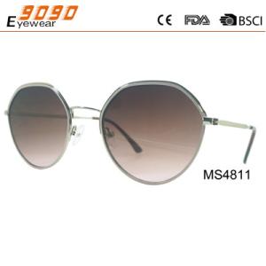 China Sunglasses with metal frame, new fashionable design style, UV 400 Protection Lens wholesale