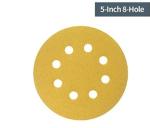 Sandpaper 6inch 17hole Gold Sanding Discs Finishing for Woodworking or