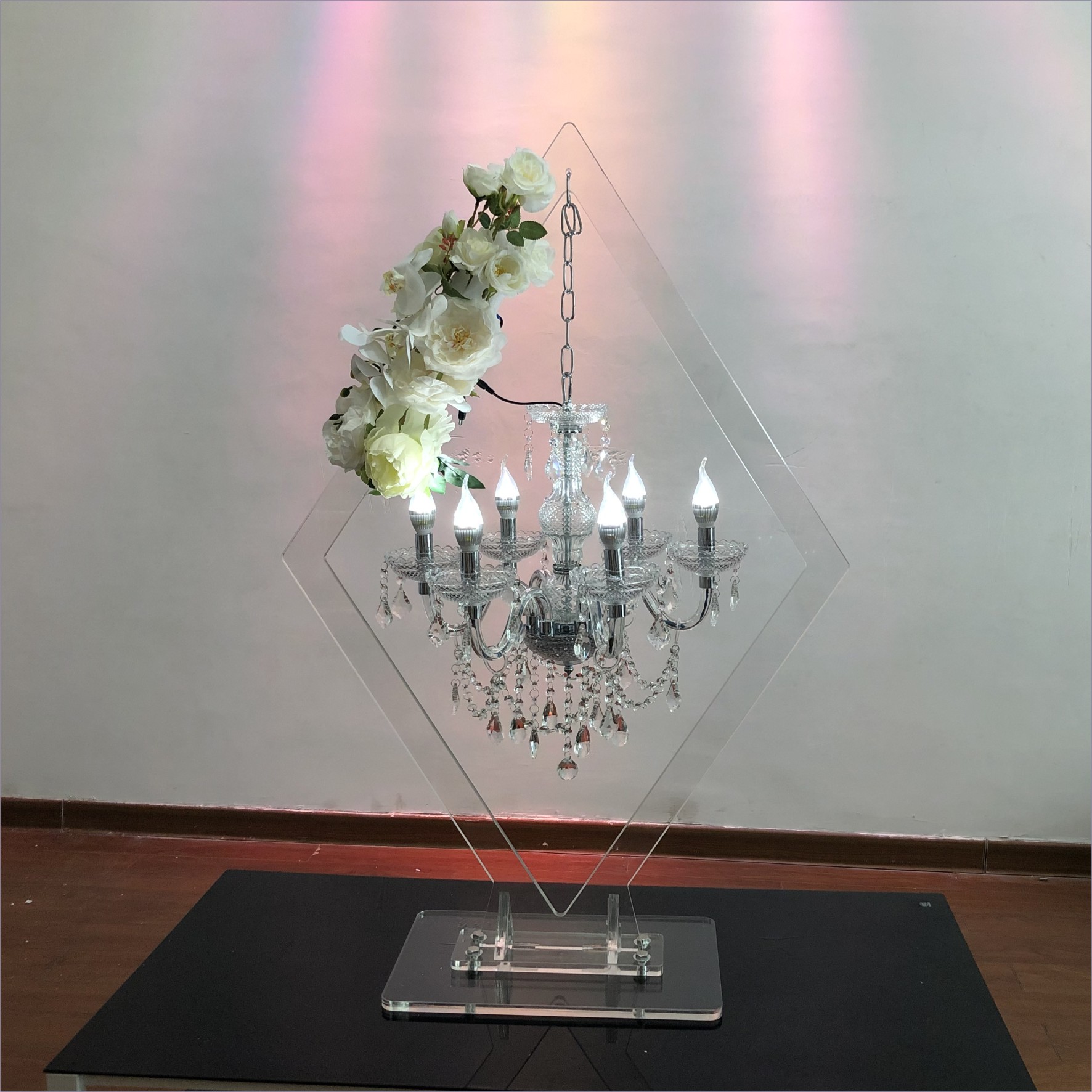 ZT-220H-2 mirror pillars chuppah decoraiton stage wedding