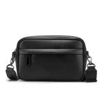 Black Microfiber Cell Phone Cross-body Pouch Male Side Sling Cross Bag Men