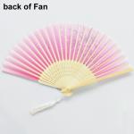 Natural Bamboo Silk Customized Hand Fans For Ladies