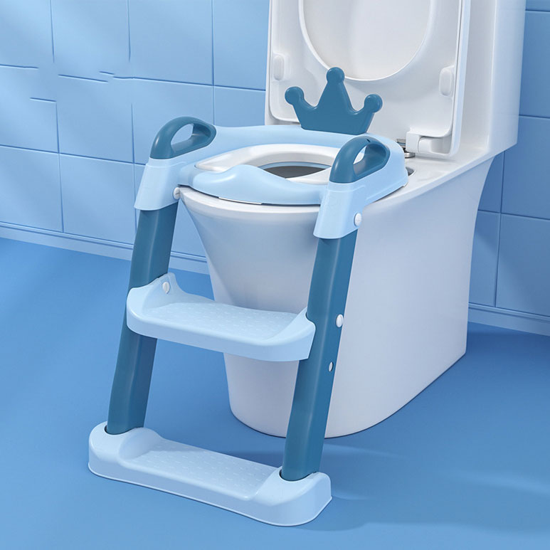 Anti-Slip Pad and Step Stool Included 2 in 1 Potty Training Toilet for Kids Animal Pattern Potty Seat