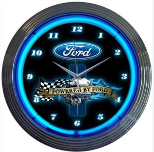 China Pontiac Neon Light Clocks Input AC110 Neon Wall Clock Digital wholesale