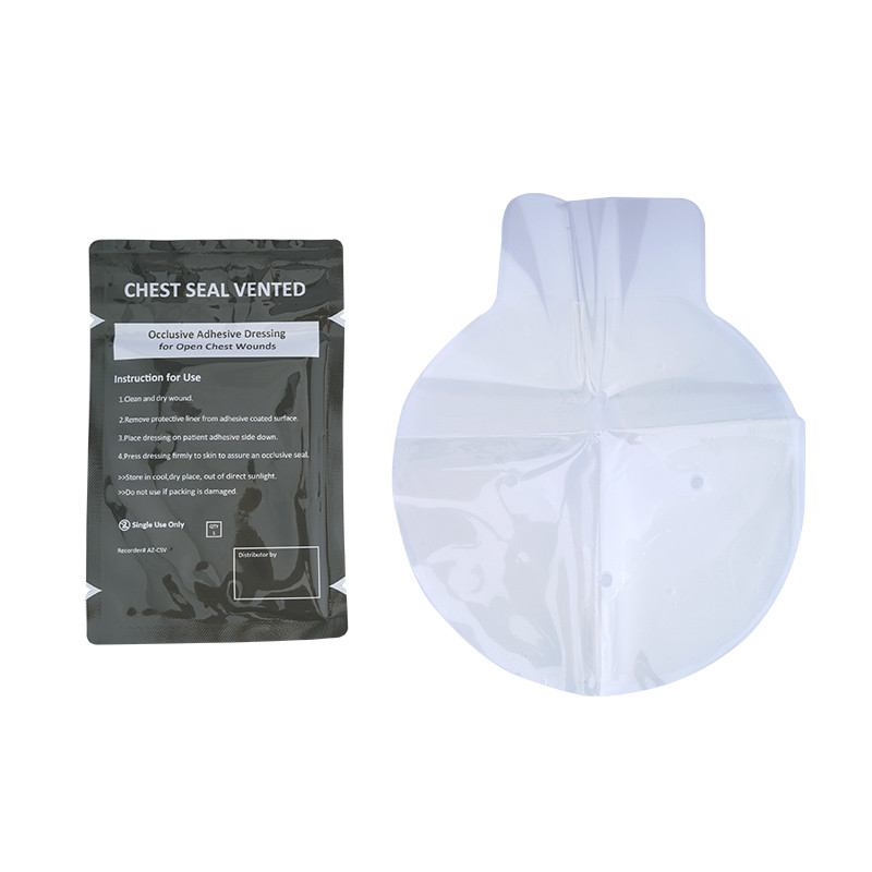 Military First Aid Vented Chest Seal For Emergency Rescue Solid Adhesion