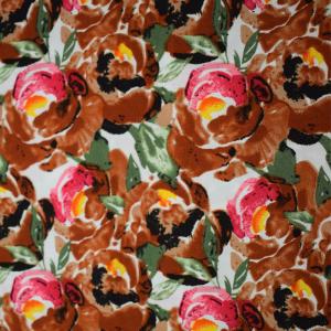 China Plain Digital Printing Rayon Silk Jacquard Floral Dress Fabric 45S*45S wholesale