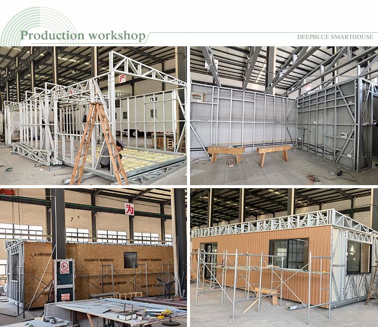 EU/AU Standard WPC Cladding Prefab Mobile Homes Cheap Manufactured Homes Light Steel Frame House For Sale
