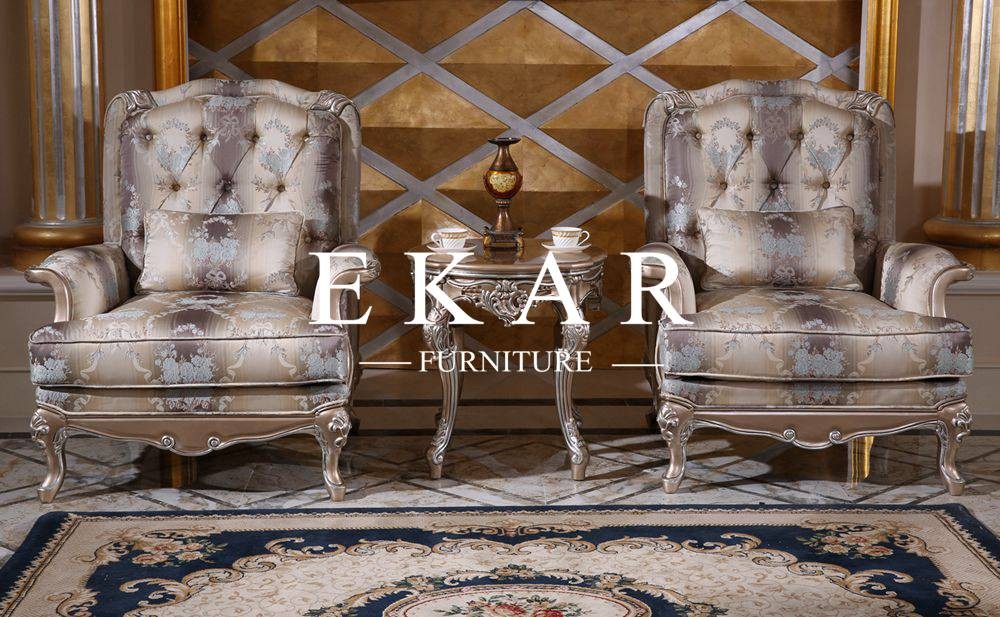 Leisure Arm Royal Italian Style Living Room Chair With Armrest