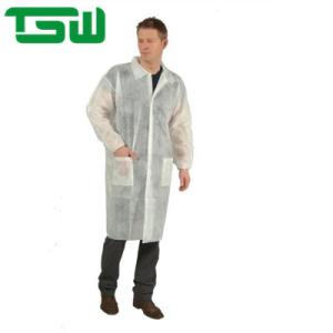 China Breathable 75gsm M X 4XL Disposable Non Woven Lab Coat wholesale