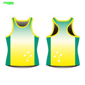 China Sleeveness Custom Running Singlets , 100% Polyester Sports Singlets Womens wholesale