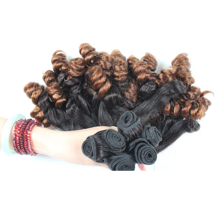 7A Grade Wholesale Vrigin Remy Ombre Color in Funmi Hair Extension