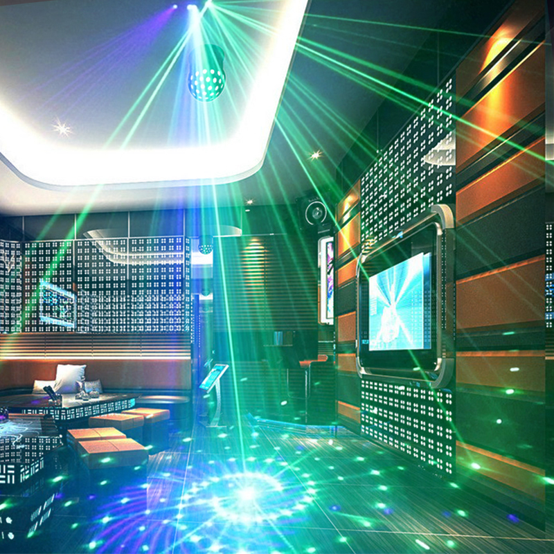 DJ Disco Laser Light 9 Eyes Laser Strobe Led Party Lights Projector Voice Control DJ Night Club Bar Decoration Strobe li