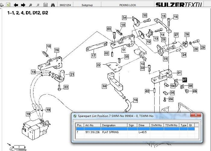 911-316-236 Flat Spring Sulzer Loom Spare Parts Loom Replacement Parts