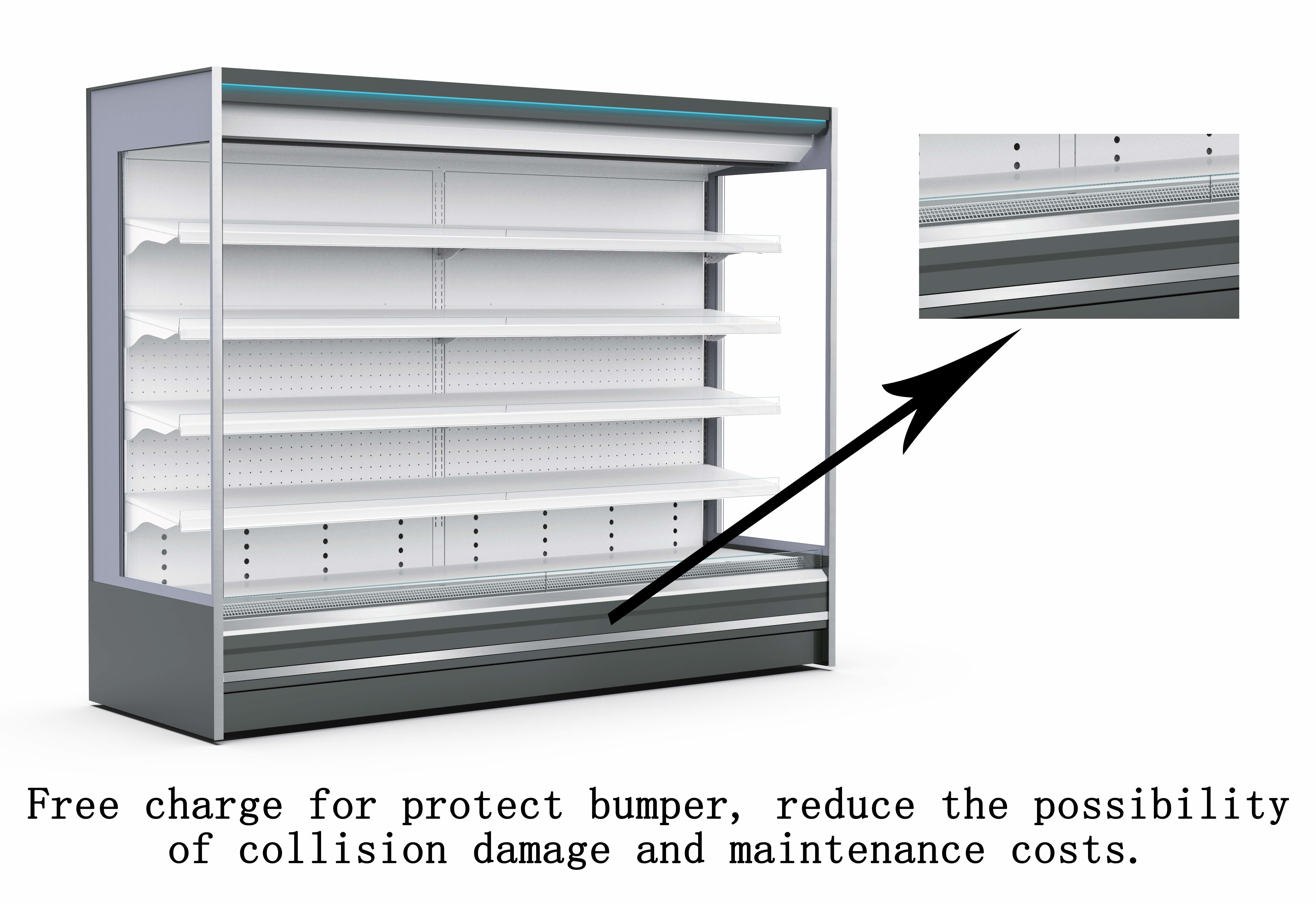 Front Open Air Curtain Display Cooler