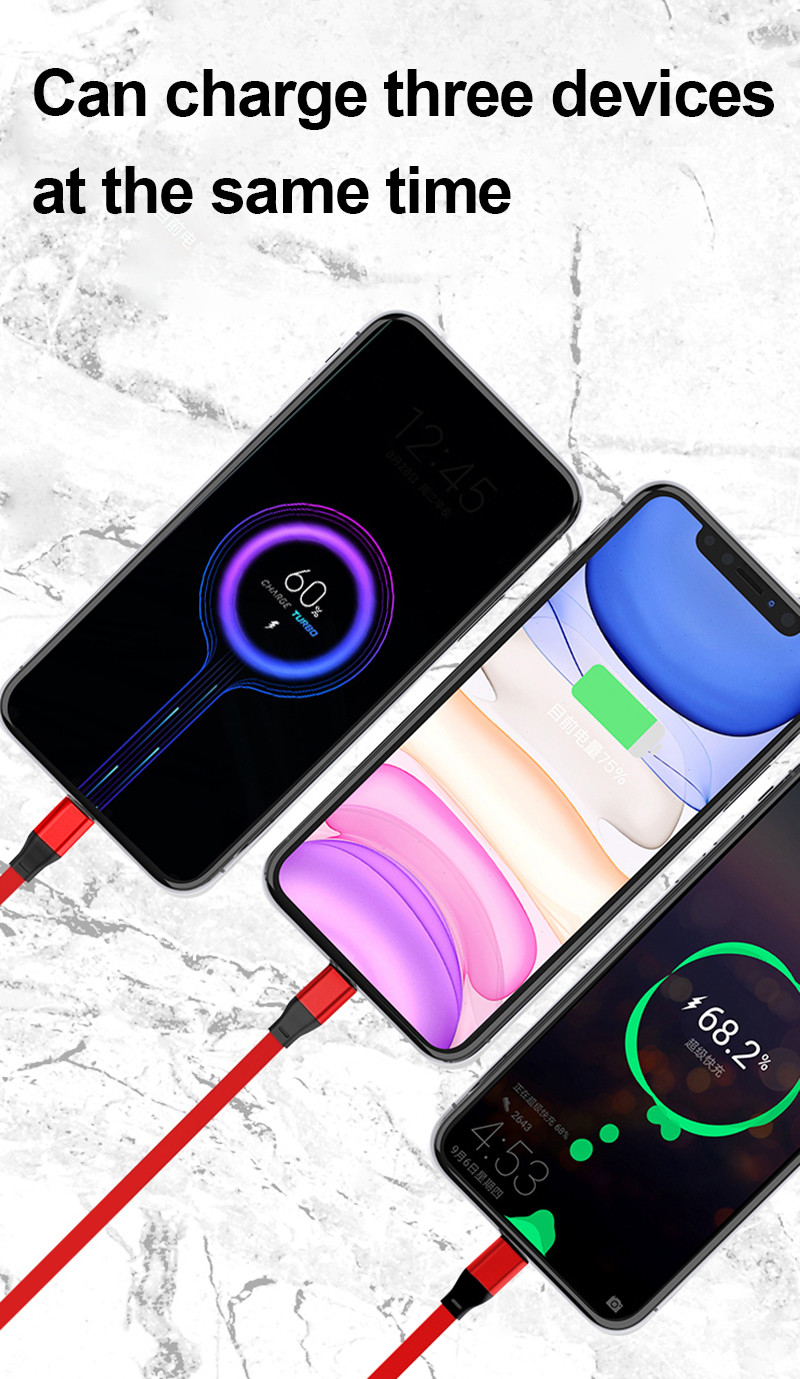 Retractable USB 2.0 Charging Cable For Android Iphone Type C Mobile Phone