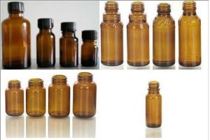 China Custom Clear / Amber, Medical, Pharmaceutical Screw Glass Bottles AM-MGB wholesale