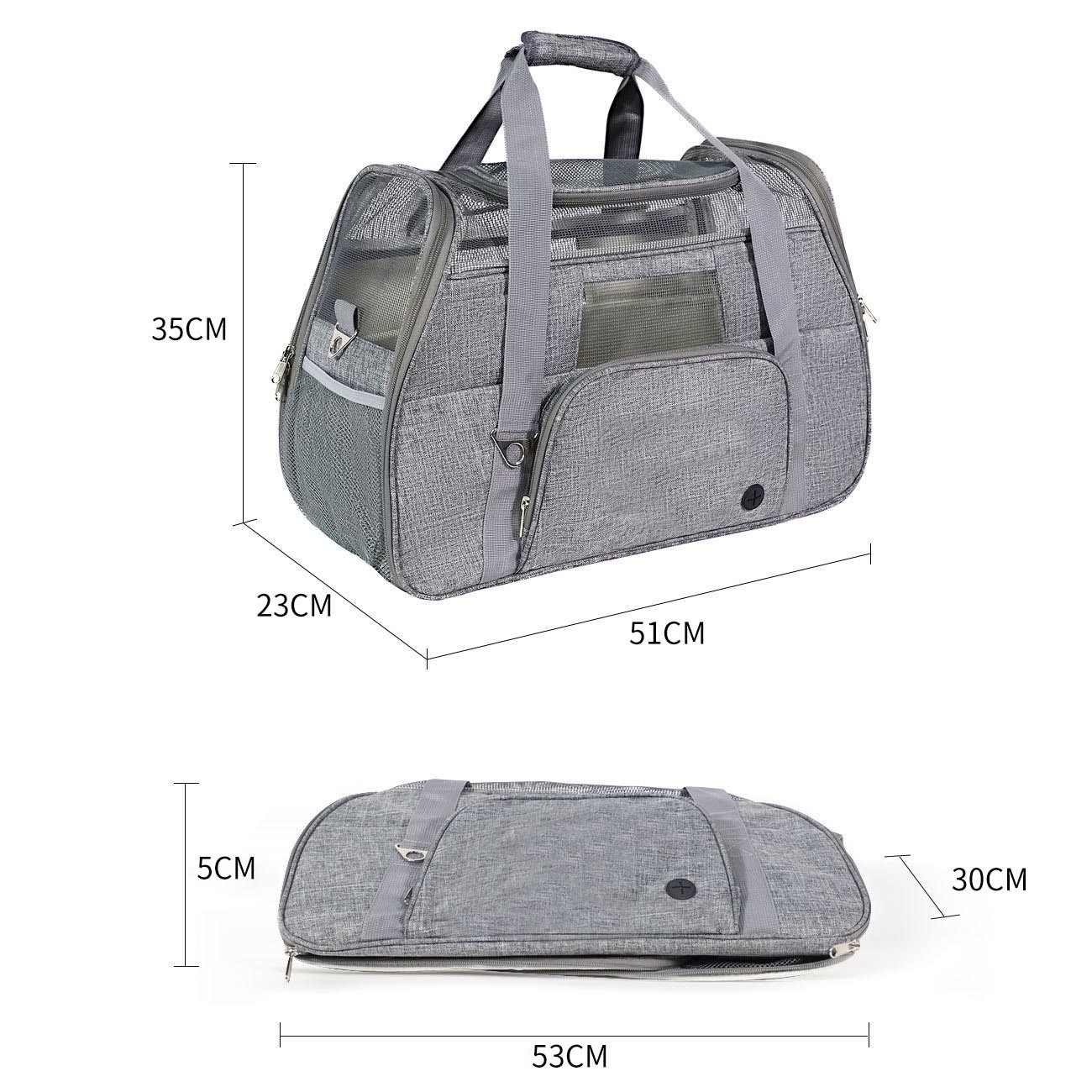 Dog Cat Collapsible Pet Carrier Backpack Airline Approved Soft Sided 17 X 11 X 7.5 17 Lx 12.5 Wx 8.5 H 9 5