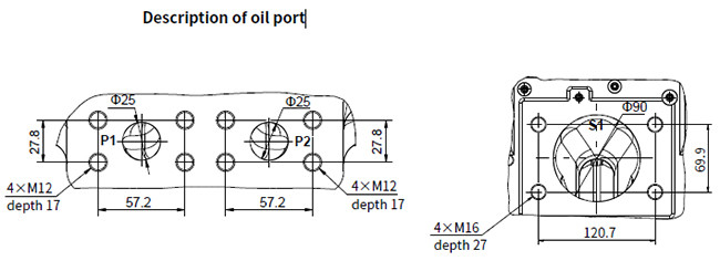 Double Swash Plate Axial Piston Pump Hydraulic Axial Piston V90N SERIES 130×2 165×2