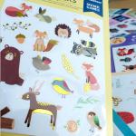 Children Cartoon Sticker Label Die Cut With Laser Silver Stamping