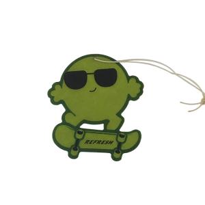 China Hanging Shaped Green Promotional REACH Paper Car Air Freshener wholesale