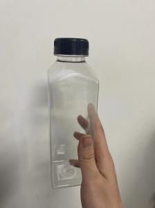 China 250ml Transparent PET Juice Bottles Square Plastic Drinking Bottle Customizable wholesale