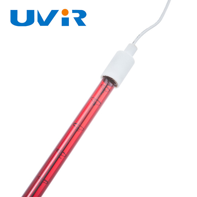 2600 degree IR Halogen Lamps , ruby Quartz Halogen Lamp for food heating