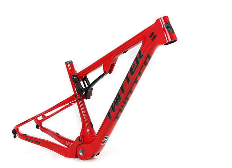 TWITTER OVERLORD Carbon Fiber MTB Frame , 29er Full Suspension Frame For Bike