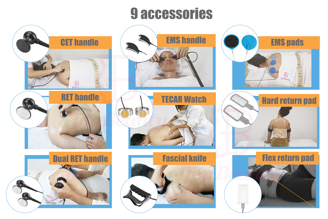 Tecar Therapy Physiotherapy Indiba 300KHz Tecar Terapy Fascia Tecar Machine Physiotherapy Veterinary Therapy Machine