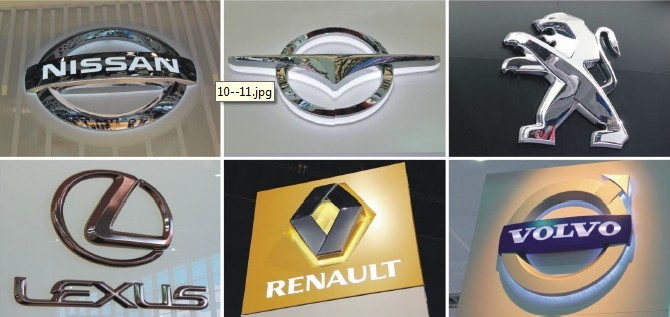 vacuum metalized Car Resell car exhibition car signage