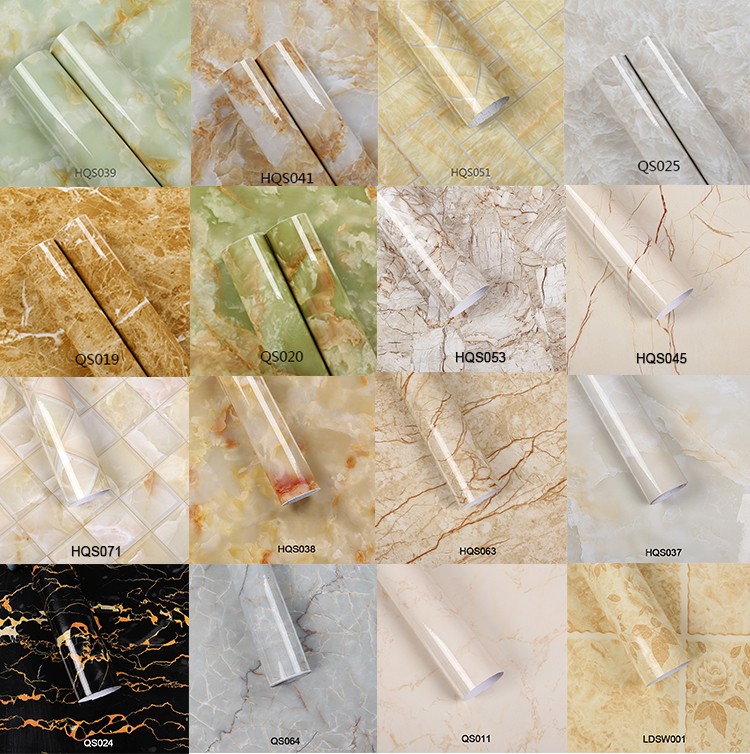 Anti-Static Interior Home 3D Self Adhesive Marble/Brick Wallpaper for Furniture/Bathroom/Kitchen