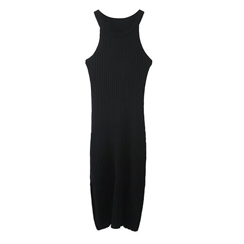 OEM maufactory Summer Narrow Shoulder Vest Skirt Sleeveless New Side Split Pits Sexy Hip Skirt