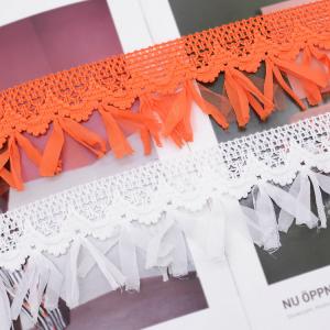 China 8cm Home Textile Chiffon Lace Tassel Fringe Trim wholesale